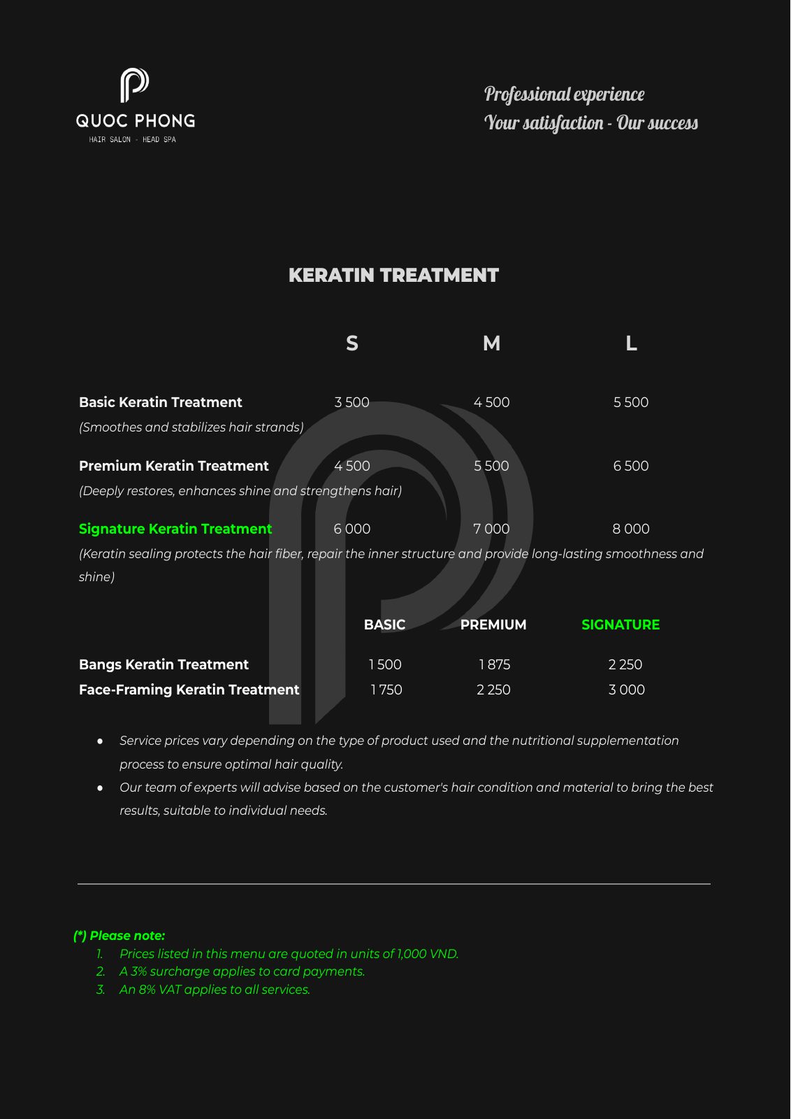 Price list page 6 of 18