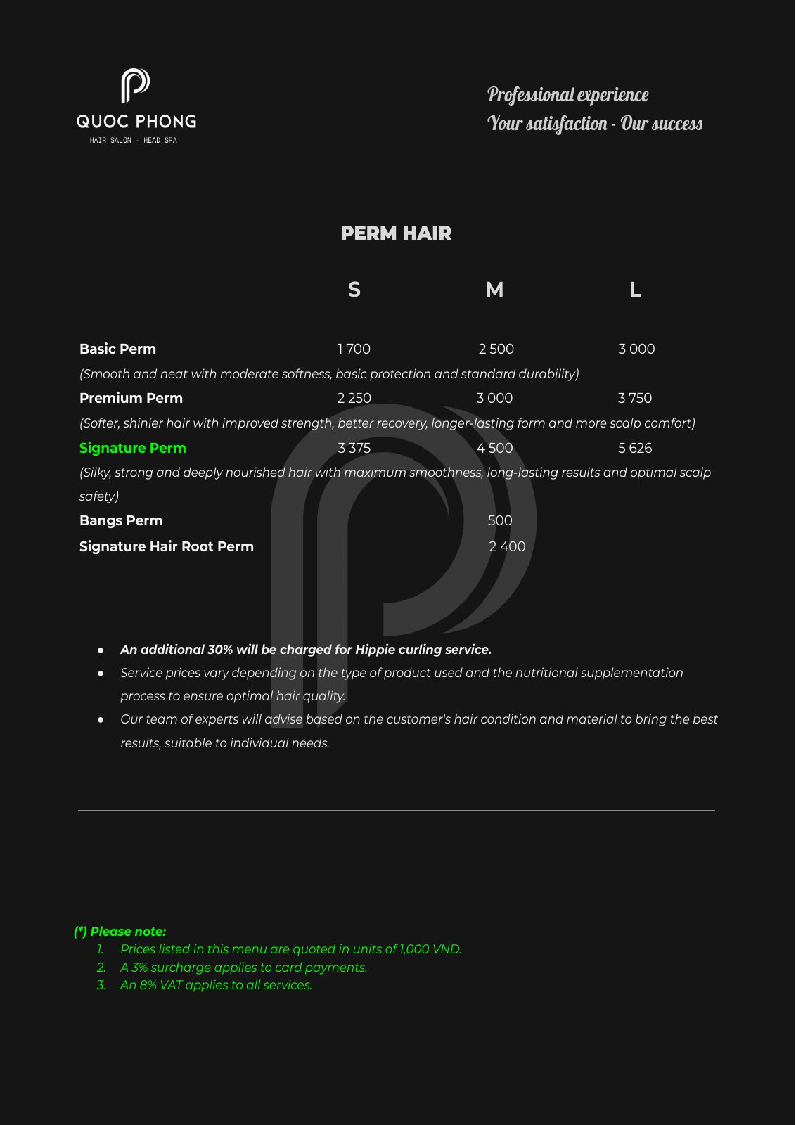 Price list page 9 of 18