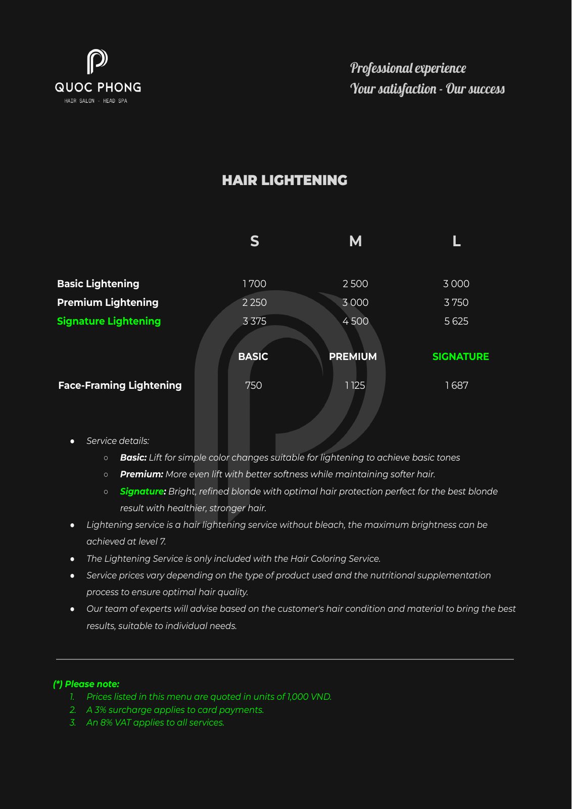 Price list page 13 of 18