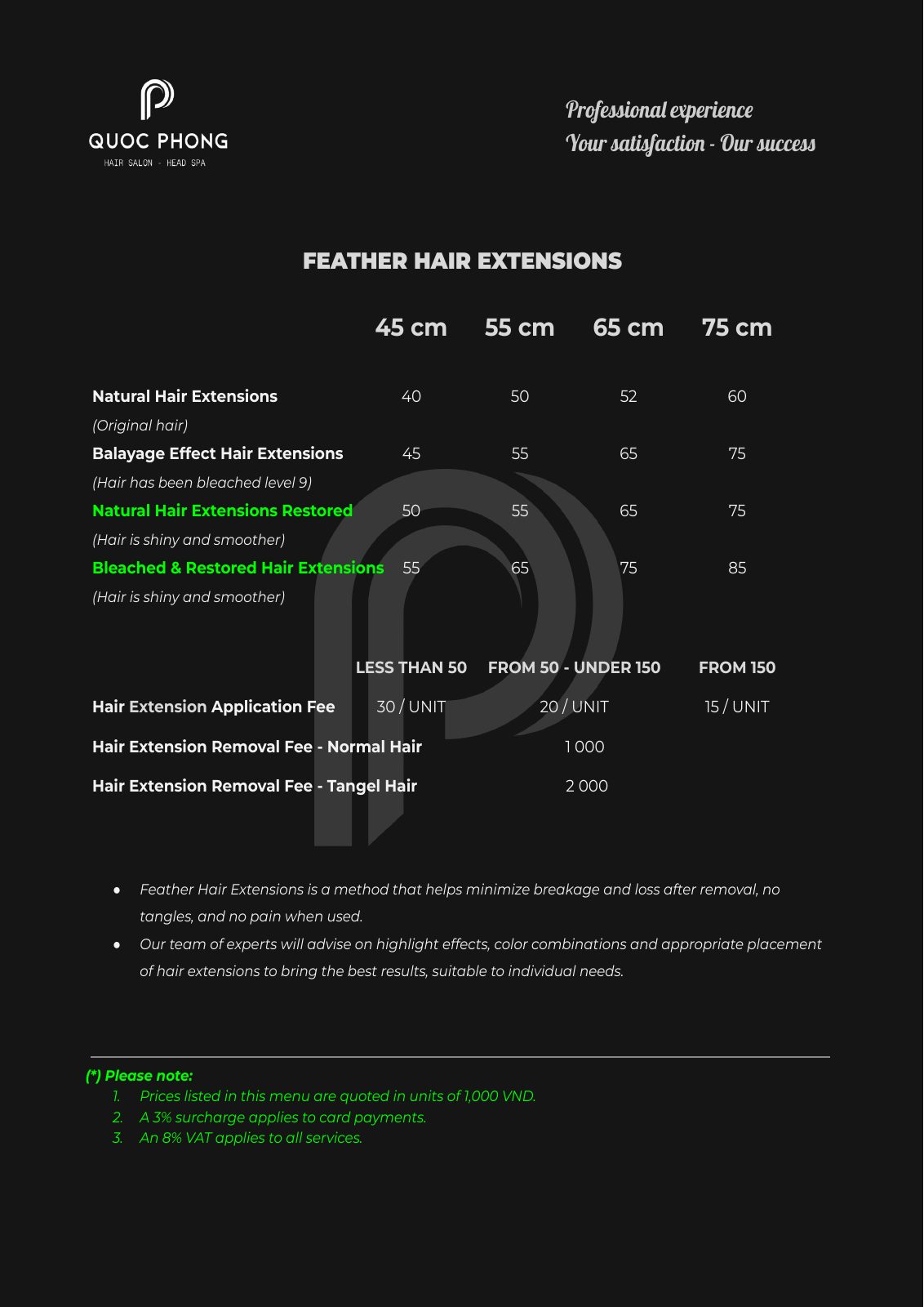 Price list page 16 of 18